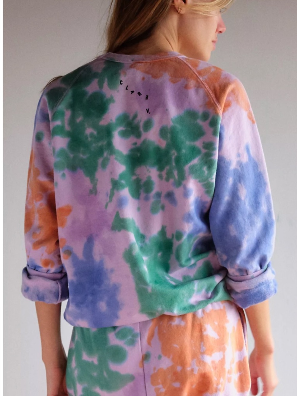 Clare V. Amber Tie-Dye Pullover Multicolor Sweatshirt XS - Picture 3 of 16
